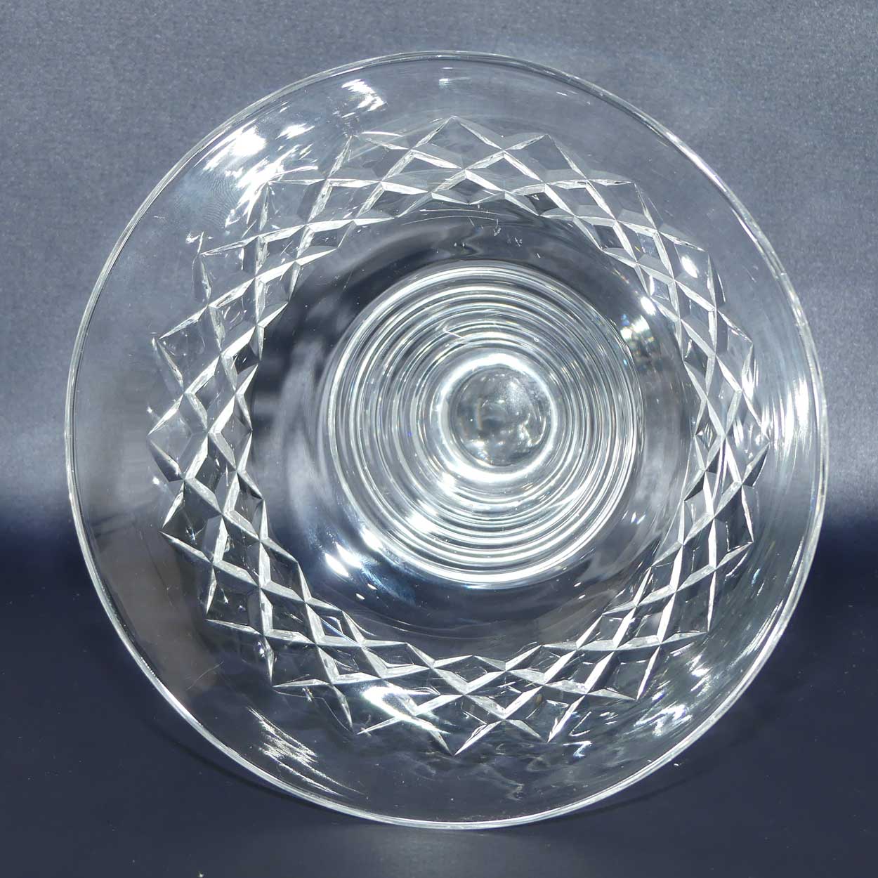 Stuart Crystal England compote | Diamond Cut design