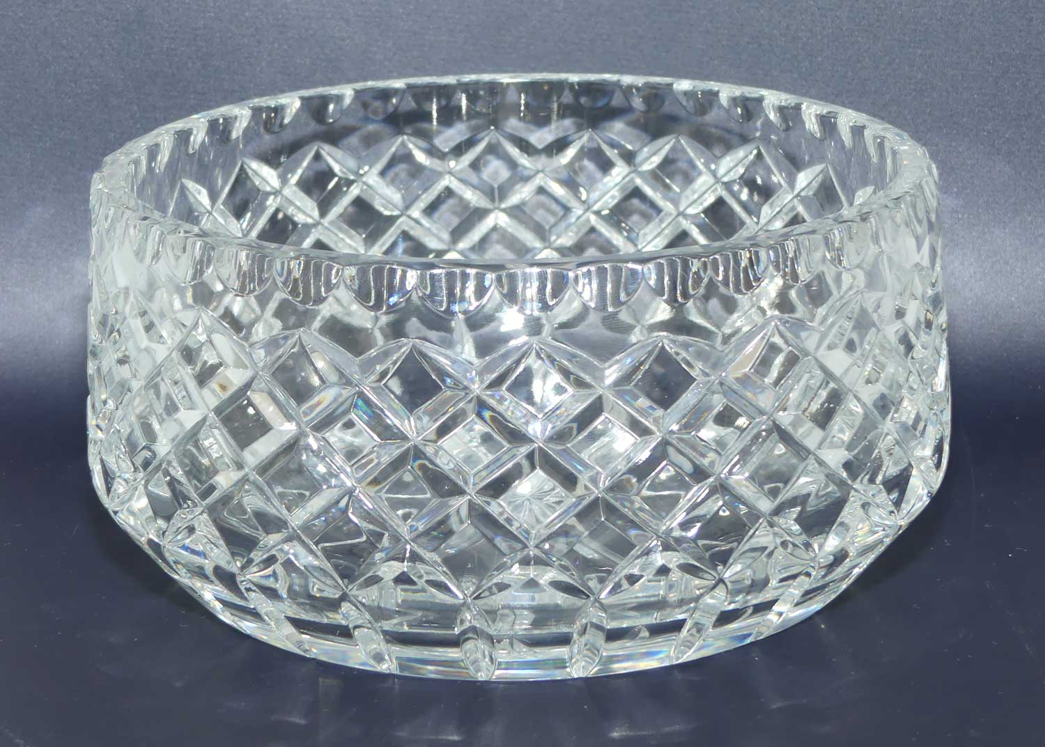 Traditional Diamond Cut Crystal salad bowl + servers