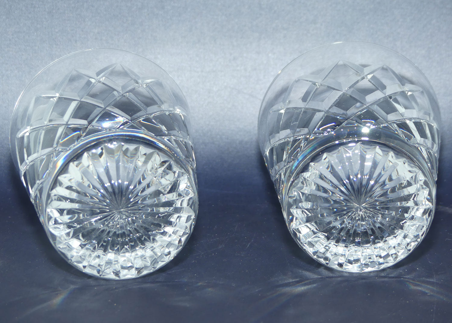 Stuart Crystal Diamond Cut Old Fashioned pair of Whisky tumblers | 175ml