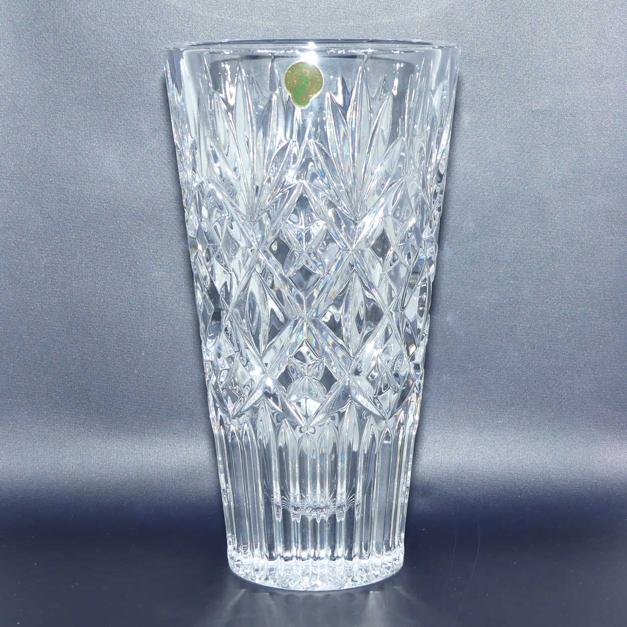 Waterford Crystal | Northbridge pattern | Diamond Cut vase with very heavy base | 25cm