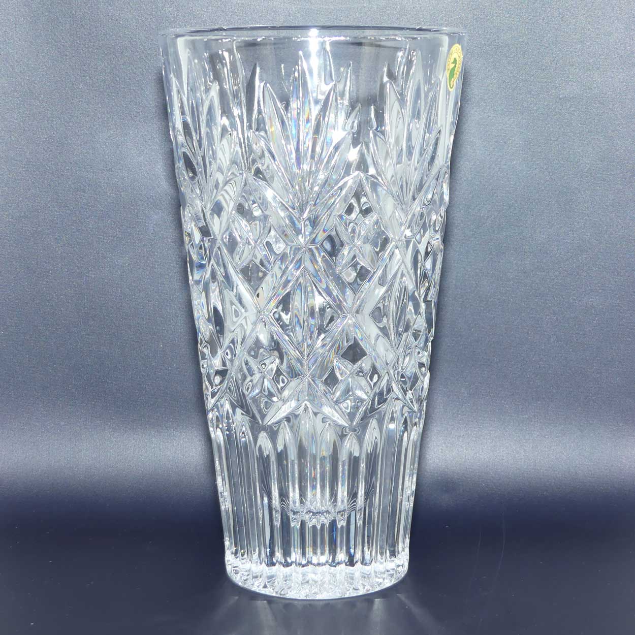 Waterford Crystal | Northbridge pattern | Diamond Cut vase with very heavy base | 25cm