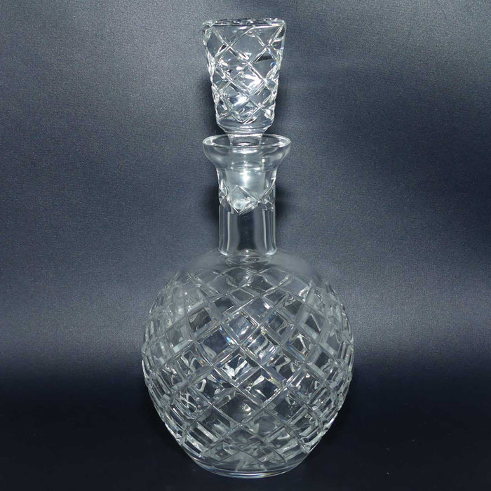 Diamond Cut Crystal small round body Liqueur decanter