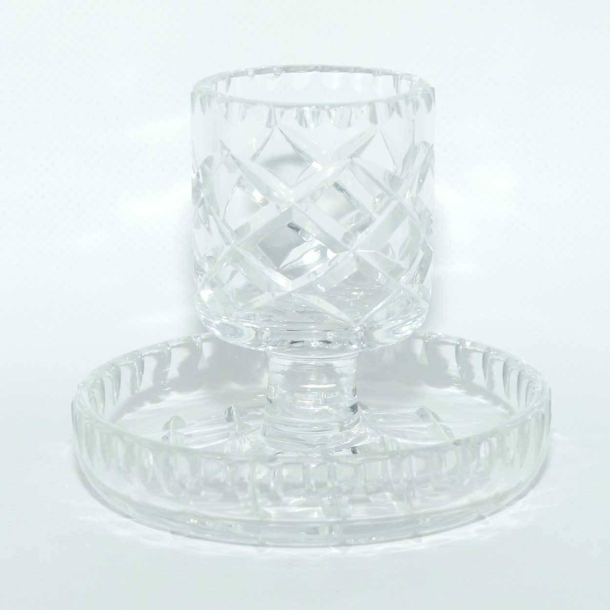 Diamond Cut Crystal Dressing Table Candle Holder