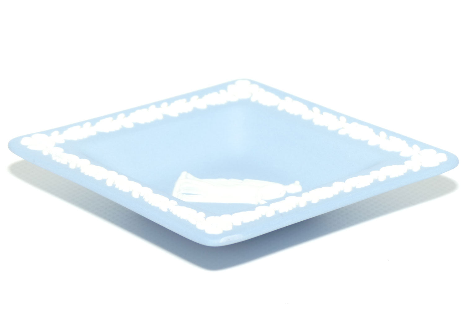 Wedgwood Jasper | White on Pale Blue | Diamond Shape Muse tray | no box | #2
