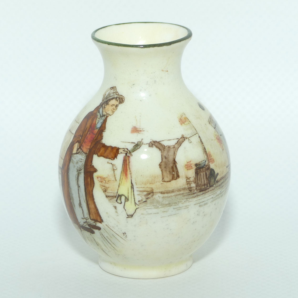 Royal Doulton Dickens miniature vase | Ovoid Shape | The Artful Dodger