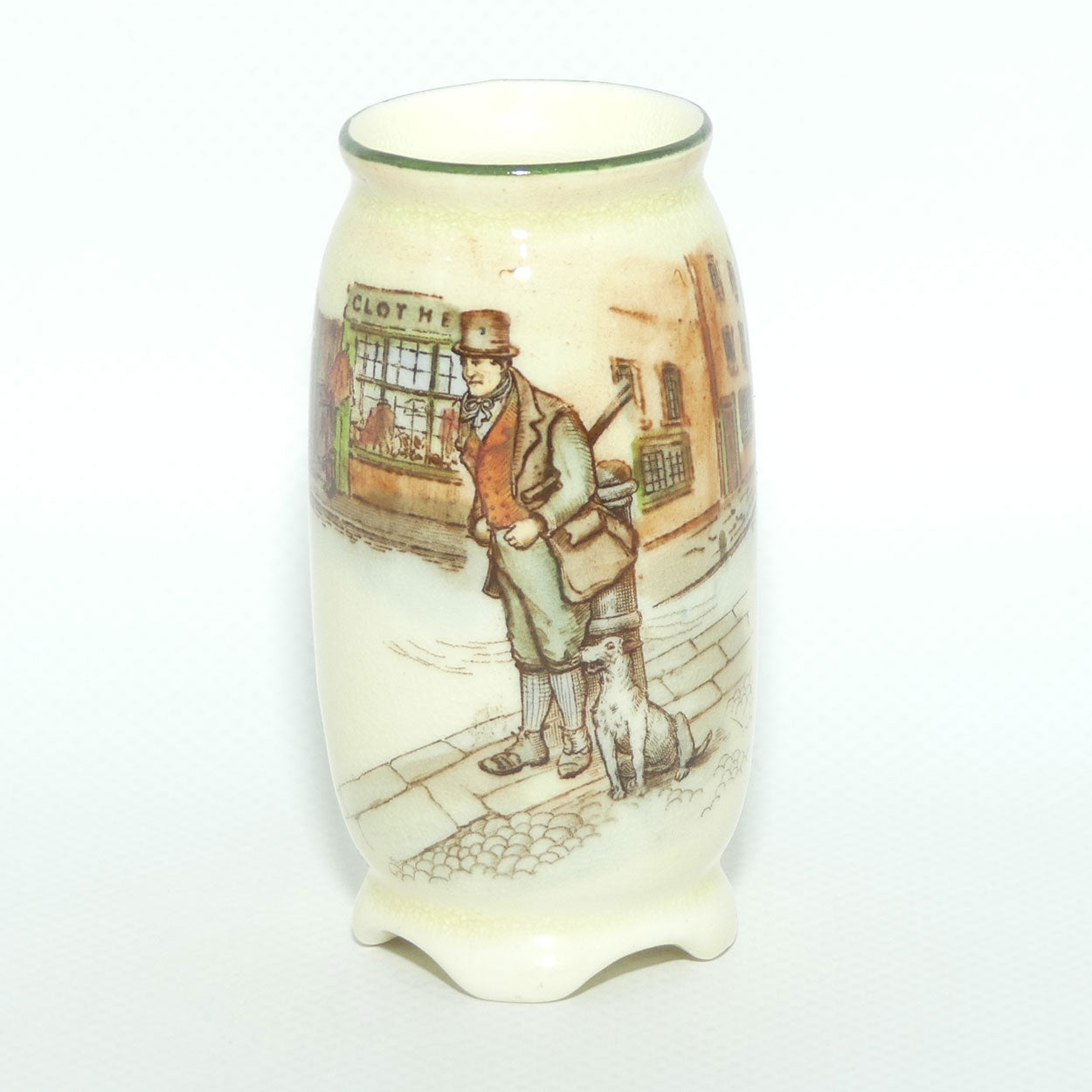 Royal Doulton Dickens miniature vase | Splay feet | Bill Sykes