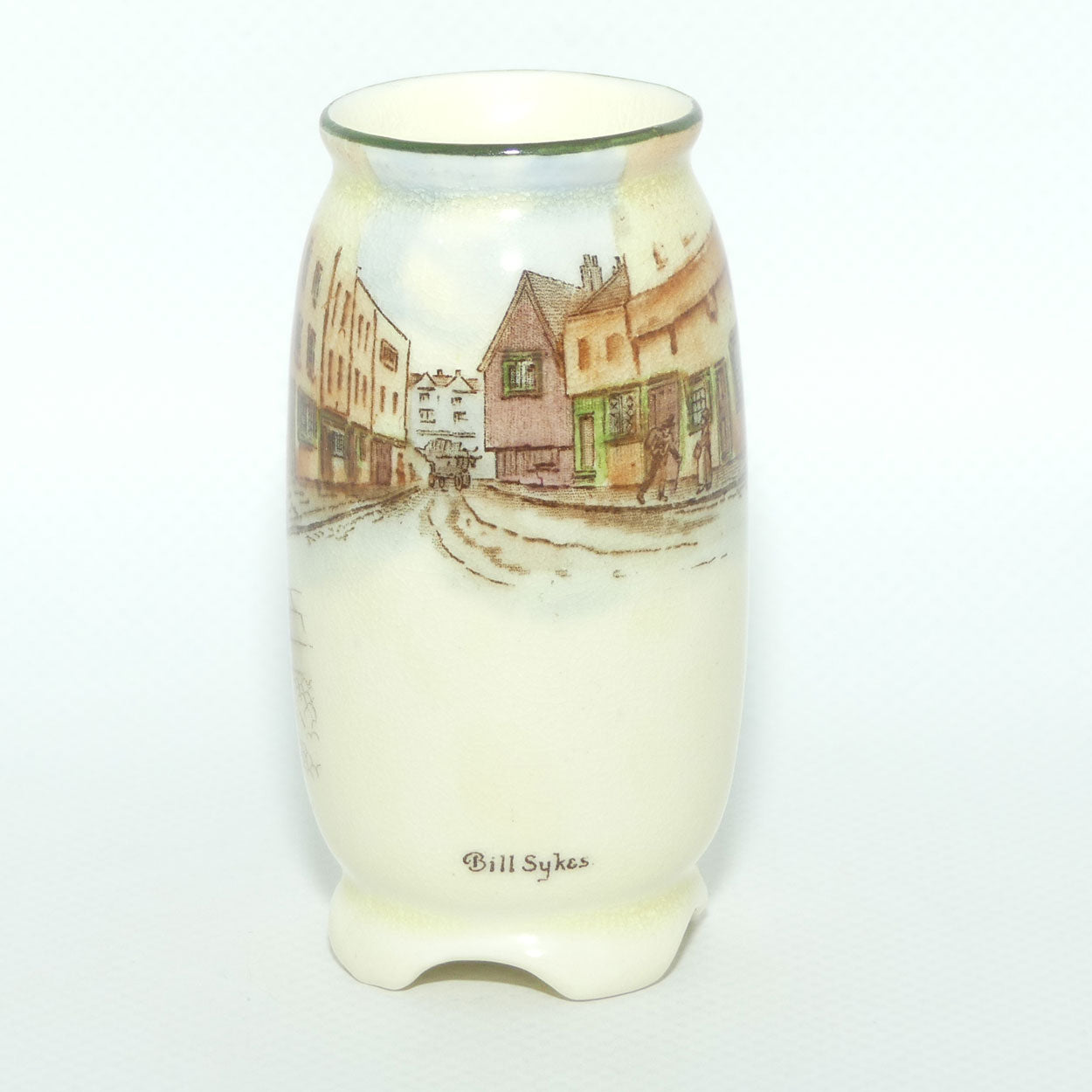 Royal Doulton Dickens miniature vase | Splay feet | Bill Sykes
