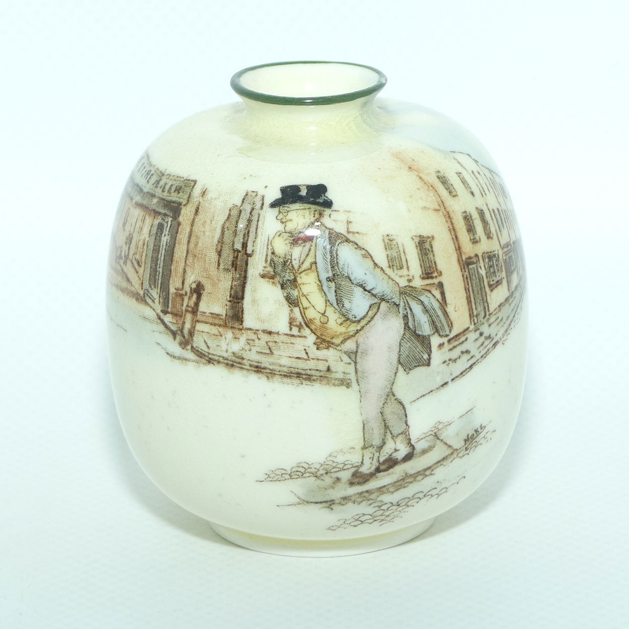 Royal Doulton Dickens miniature ball vase | Mr Pickwick