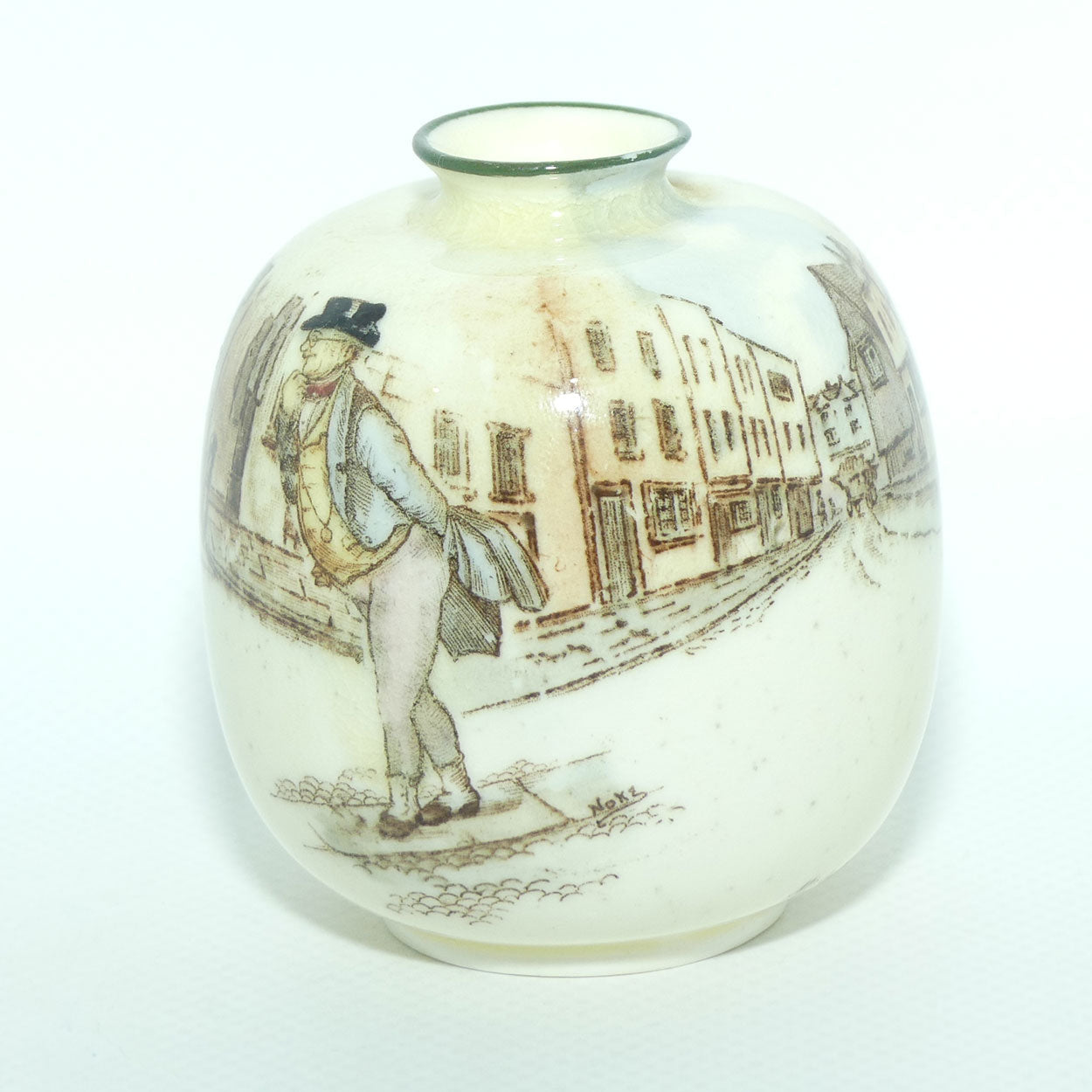 Royal Doulton Dickens miniature ball vase | Mr Pickwick