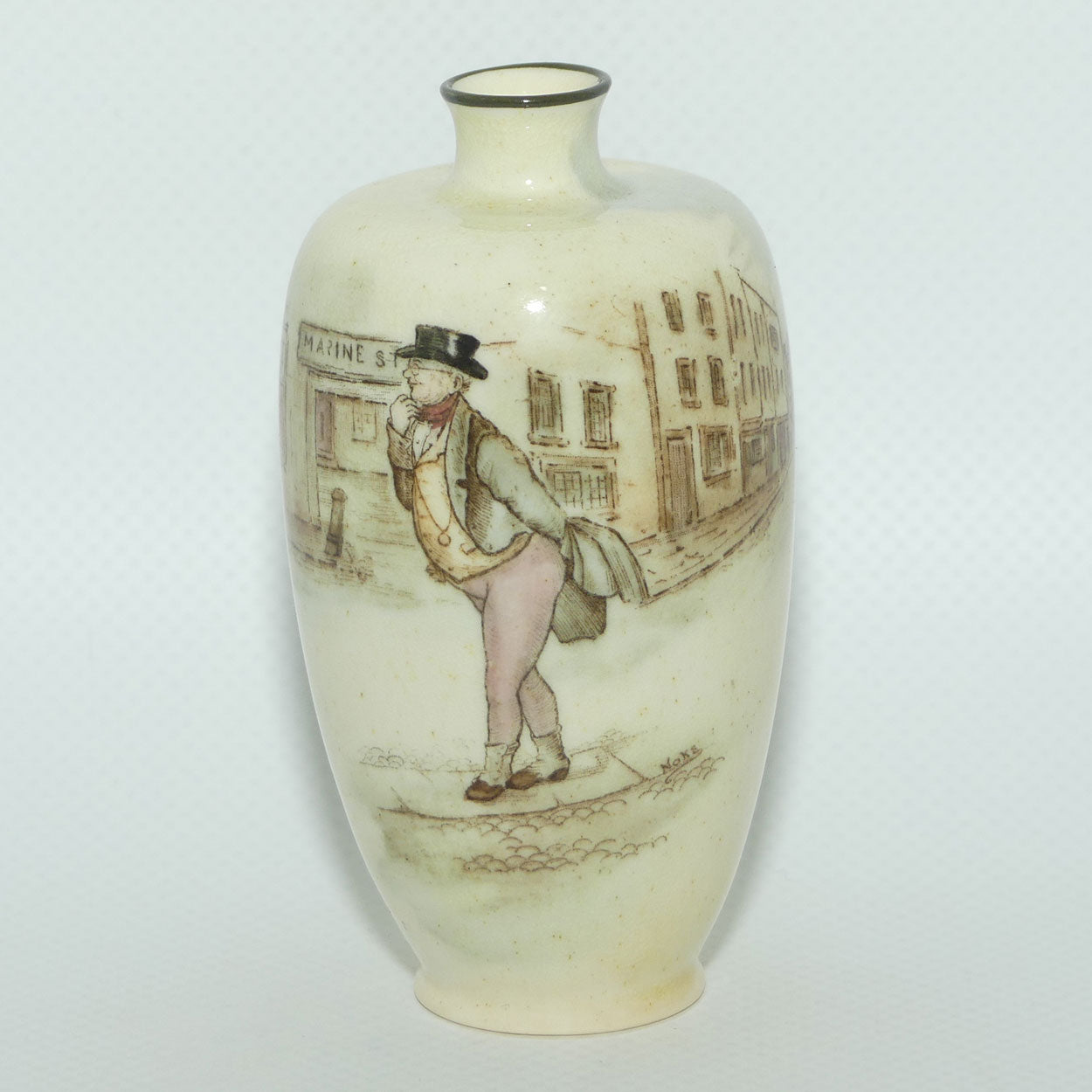 Royal Doulton Dickens miniature vase | Narrow Neck | Mr Pickwick | Noke