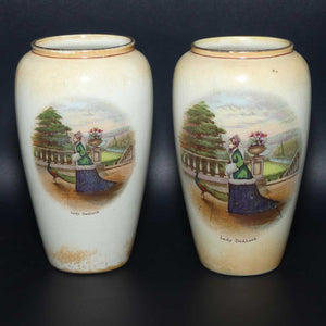 Pair of Dickens Grimwades England Lustre vases