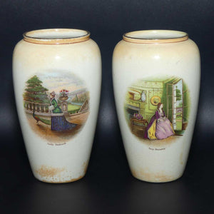 Pair of Dickens Grimwades England Lustre vases