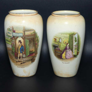 Pair of Dickens Grimwades England Lustre vases