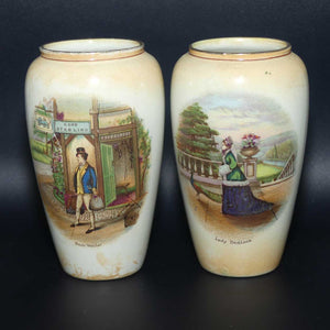 Pair of Dickens Grimwades England Lustre vases