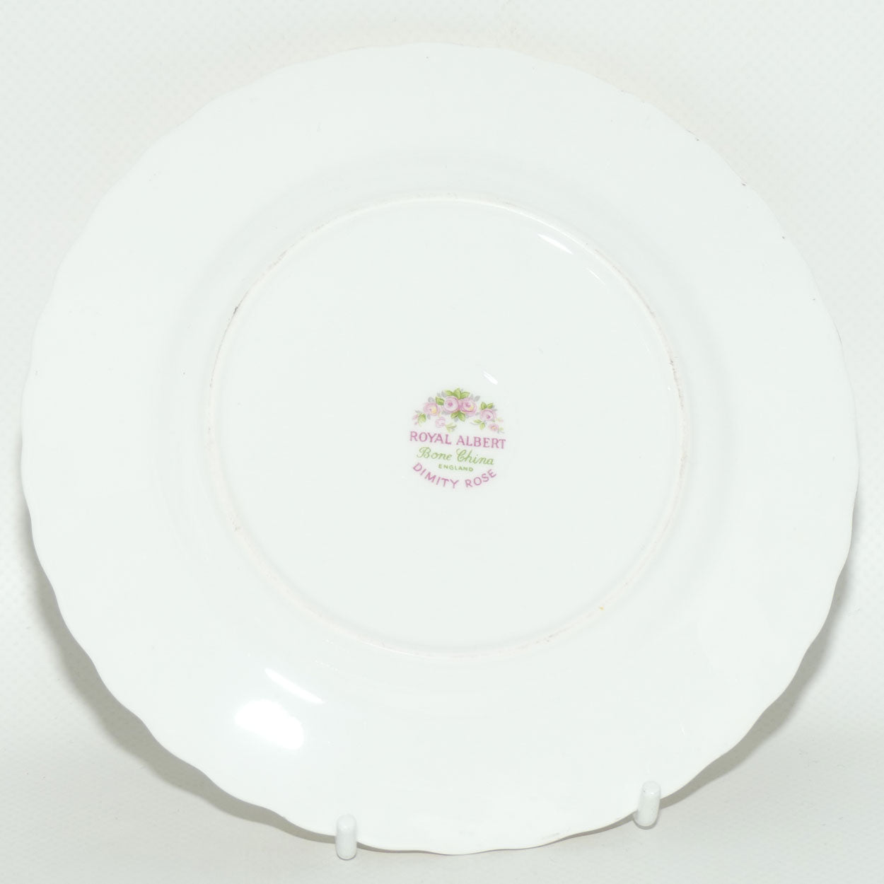 Royal Albert Bone China England Dimity Rose tea trio | Patterned backstamp