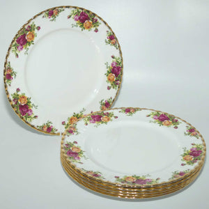 Royal Albert Bone China England Old Country Roses dinner plates | set of 6 | 26.5cm diam | © 1962 Royal Albert Ltd backstamp