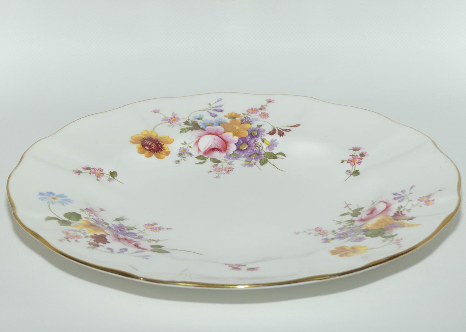 Royal Crown Derby Derby Posies dinner plate | Light Green backstamp | c.1986 | 27cms diam