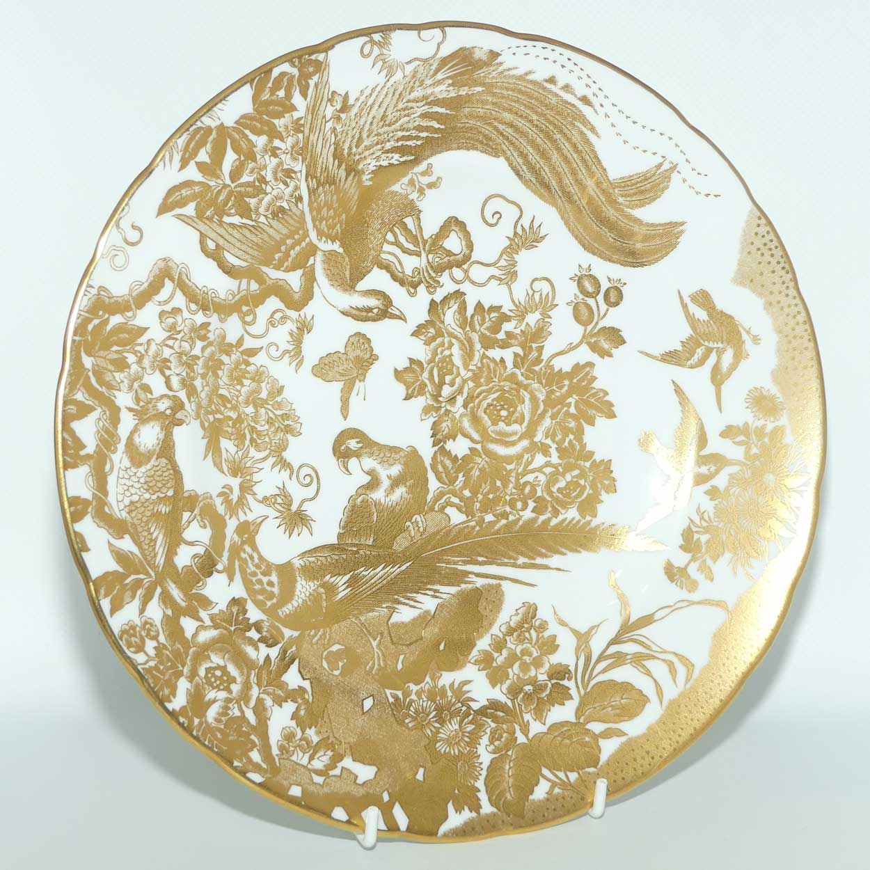 Royal Crown Derby Gold Aves plate | 26.5cm diam | c.1972