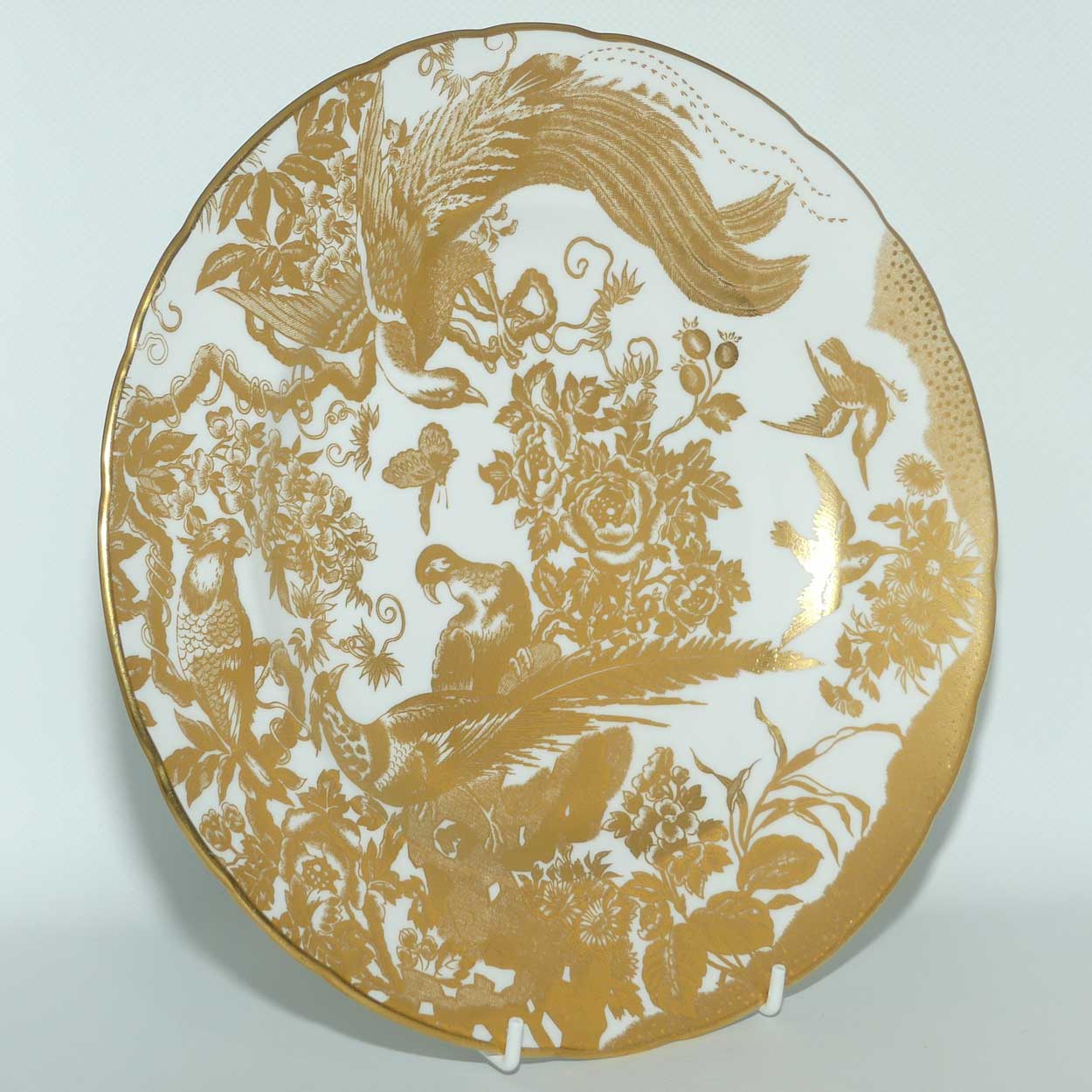 Royal Crown Derby Gold Aves plate | 26.5cm diam | c.1972
