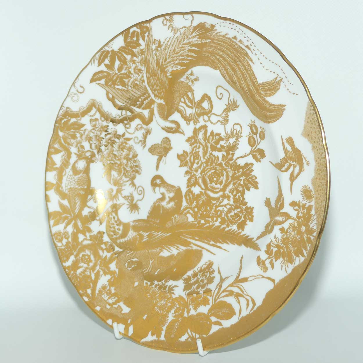 Royal Crown Derby Gold Aves plate | 26.5cm diam | c.1972