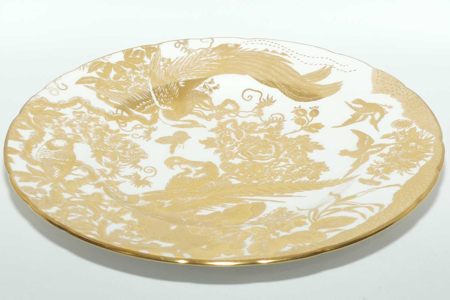 Royal Crown Derby Gold Aves plate | 26.5cm diam | c.1972