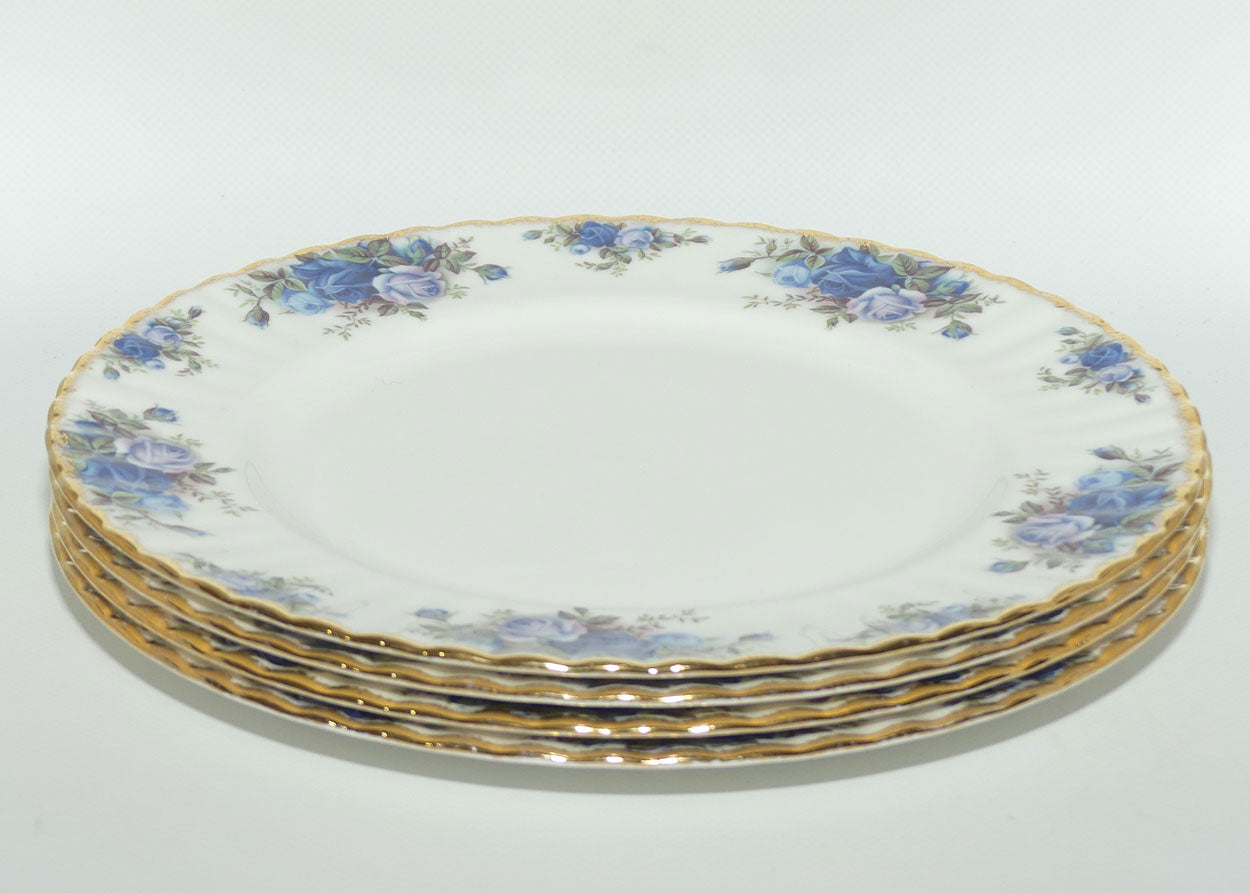 Royal Albert Bone China England Moonlight Rose Dinner Plates 26cm | Set of 4 | UK made