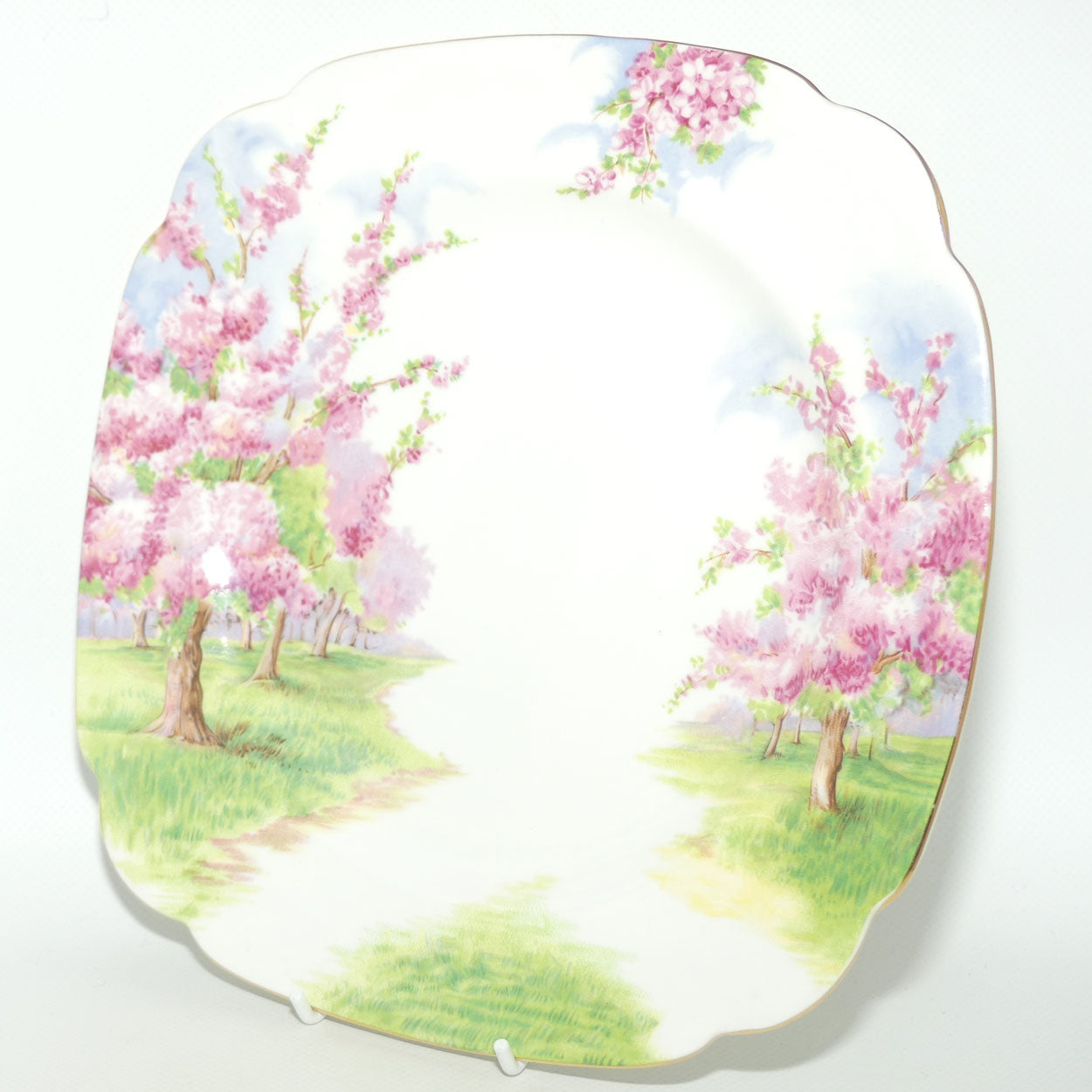 Royal Albert England Blossom Time square dinner plate | 25cm | minor blemish