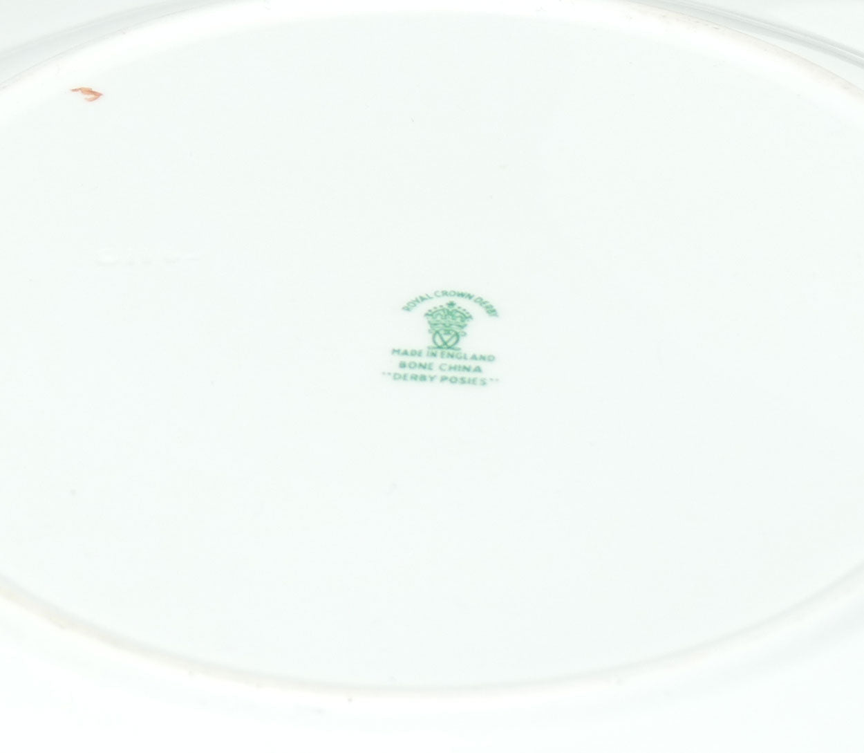 Royal Crown Derby Derby Posies pair of dinner plates | Light Green backstamp | #2 | 26.5cms diam