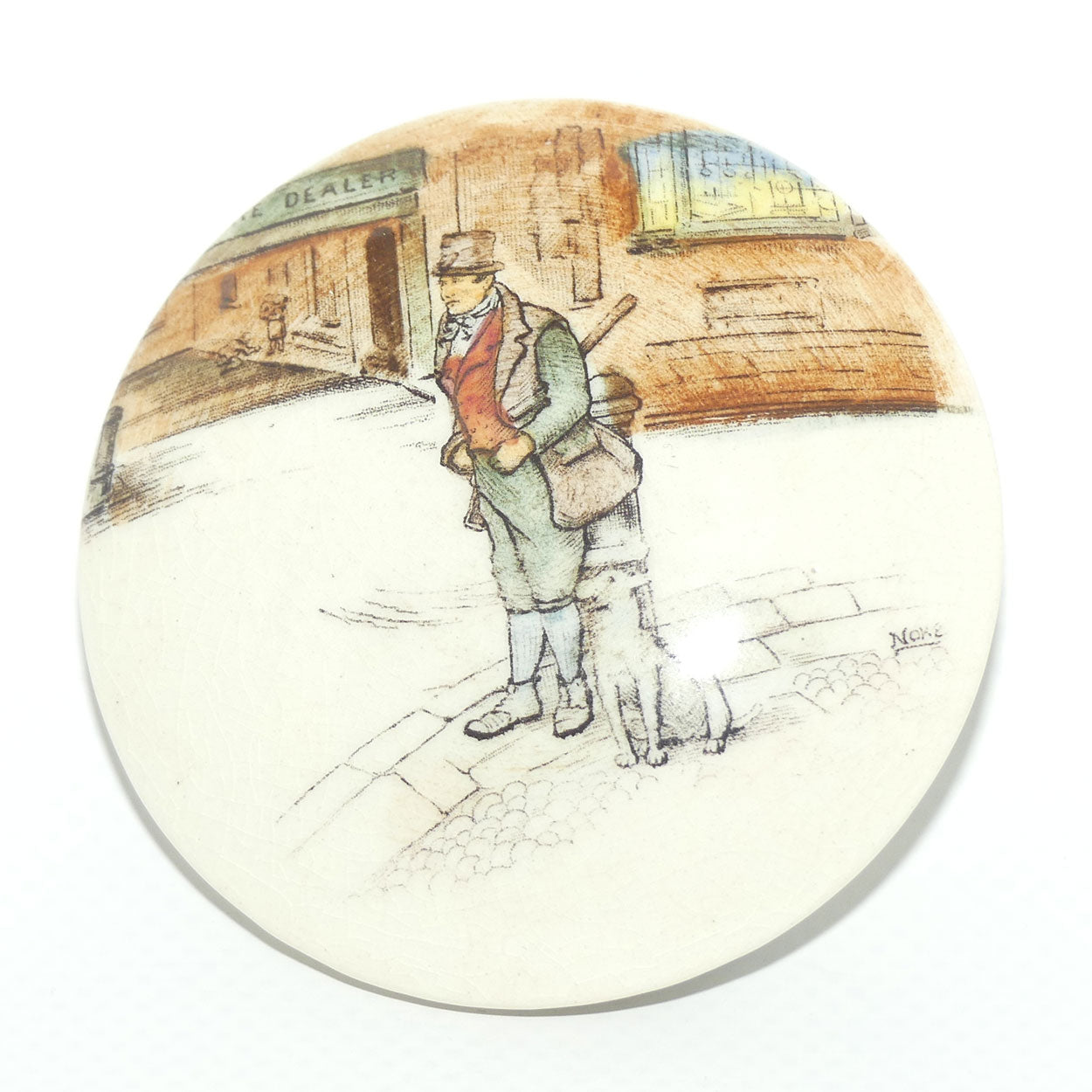 Royal Doulton Dickensware Bill Sykes miniature convex roundel disc