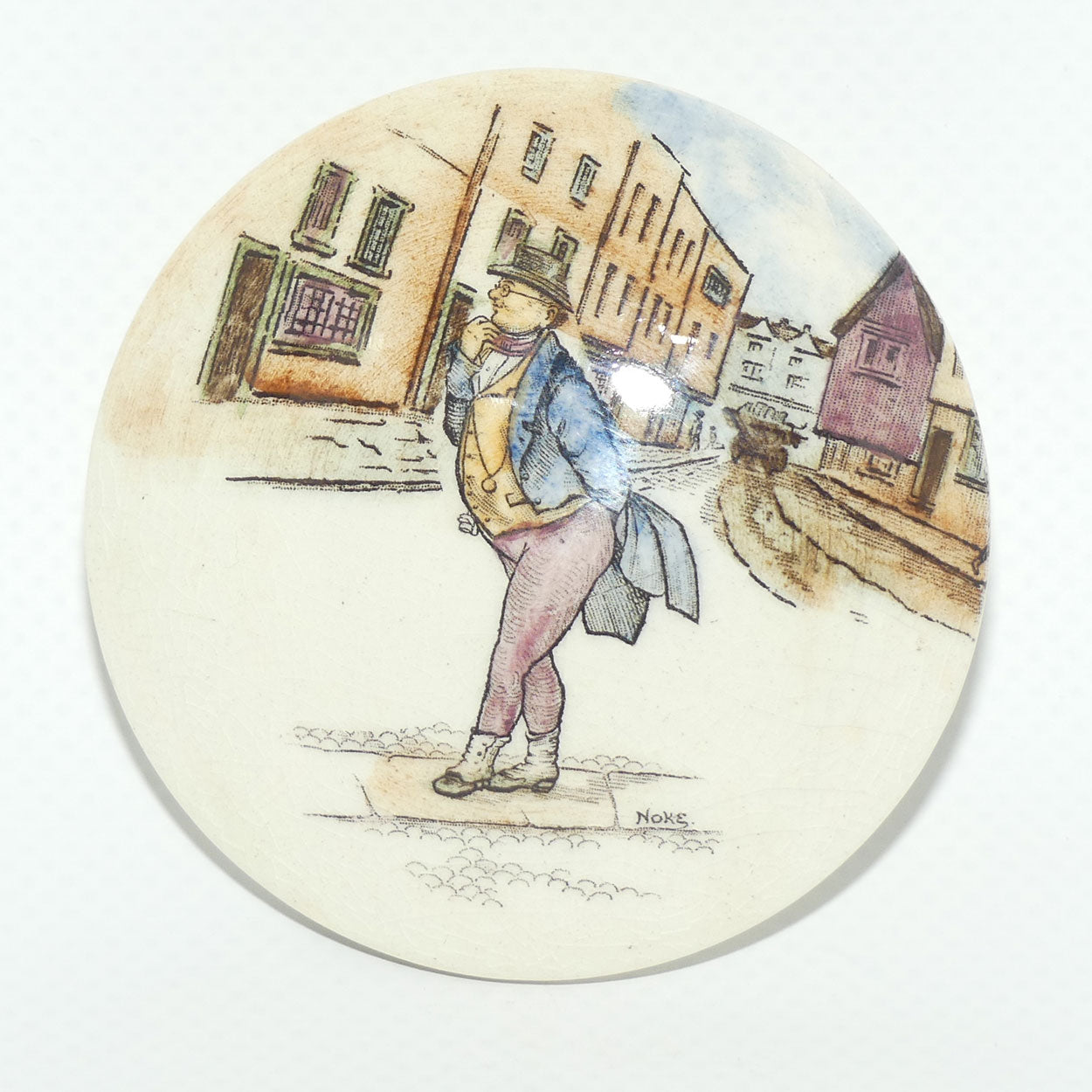Royal Doulton Dickensware Mr Pickwick miniature convex roundel disc