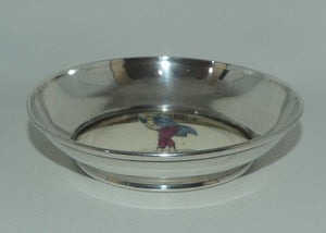 Royal Doulton Dickensware Mr Pickwick miniature convex roundel disc in Sterling Silver surround