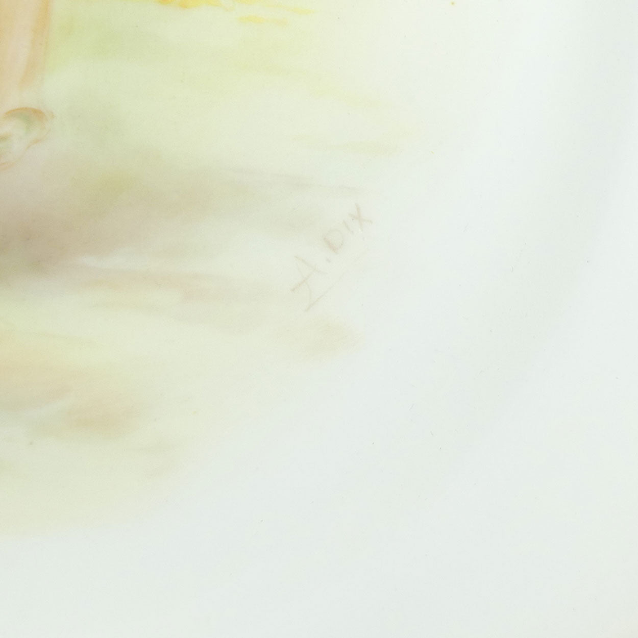 Royal Doulton hand painted and gilt Young Maiden and Child with fruit plate (Dix)