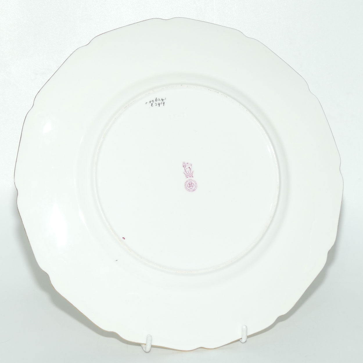 Royal Doulton hand painted and gilt Young Maiden and Child with fruit plate (Dix)