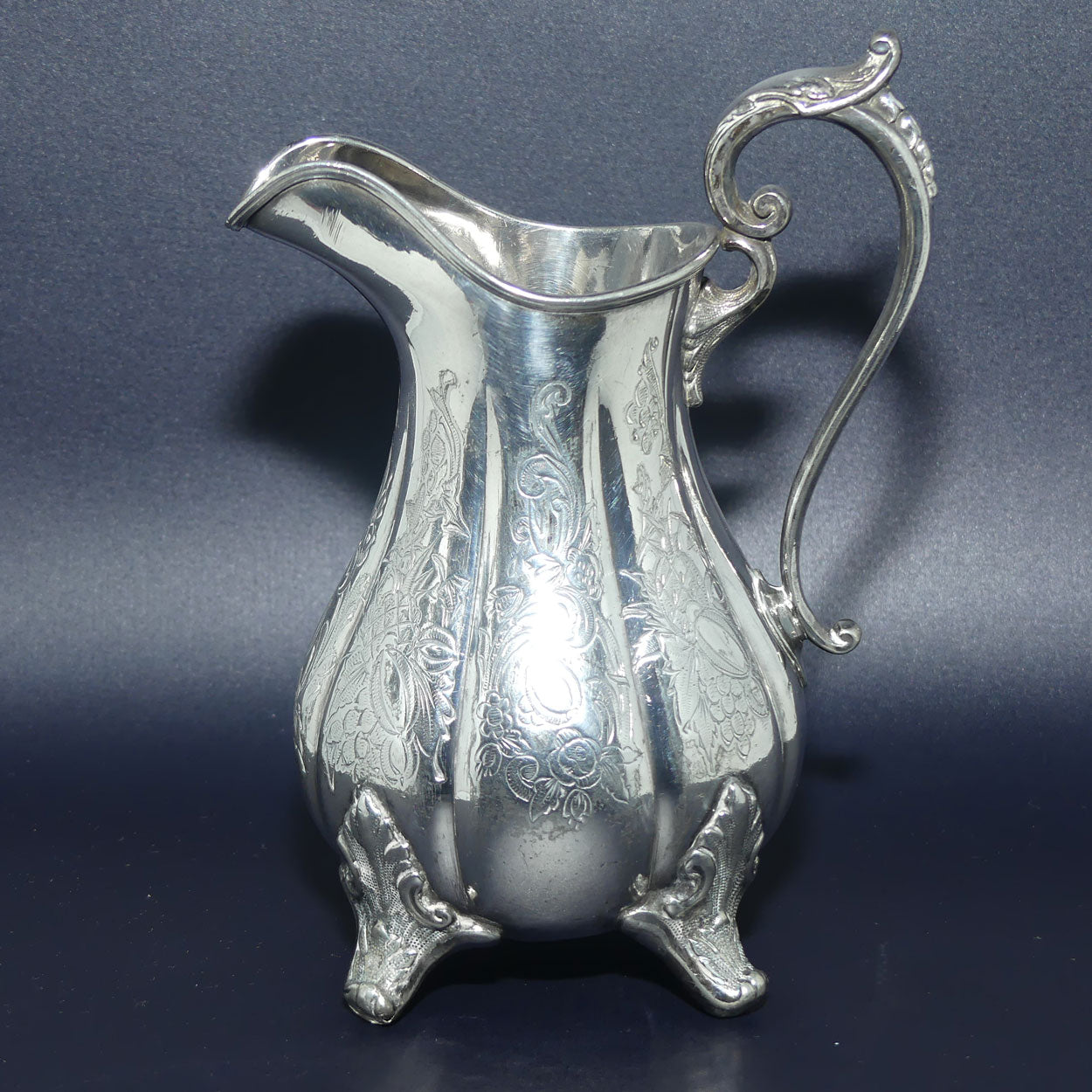 James Dixon and Sons EPBM pumpkin shape cream jug