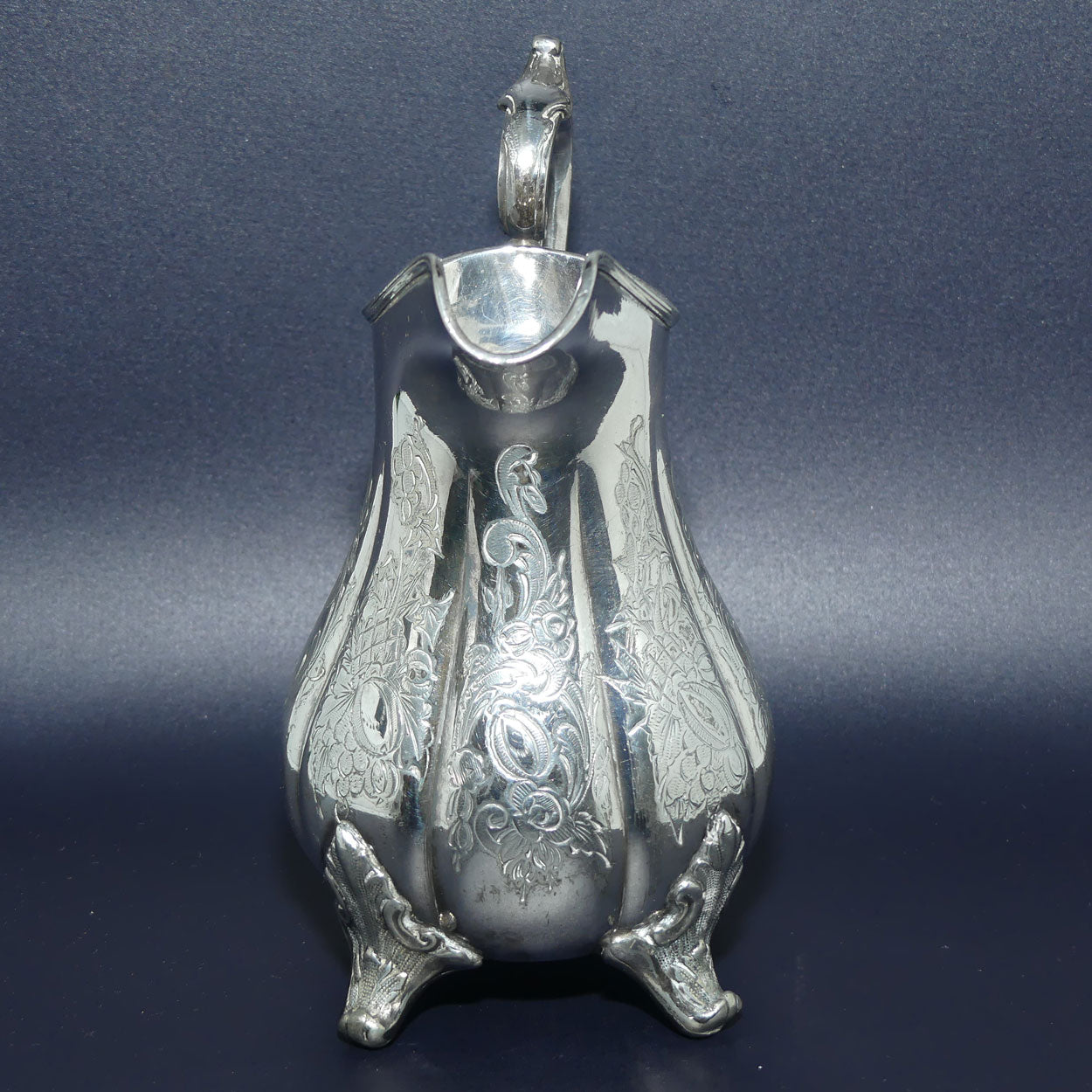 James Dixon and Sons EPBM pumpkin shape cream jug