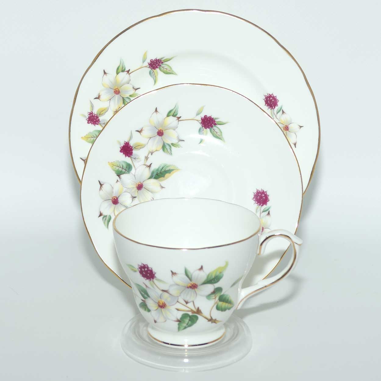 Duchess Bone China Dogwood trio