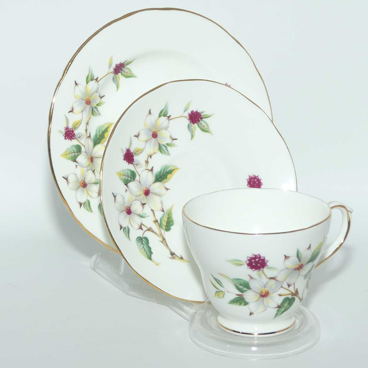 Duchess Bone China Dogwood trio
