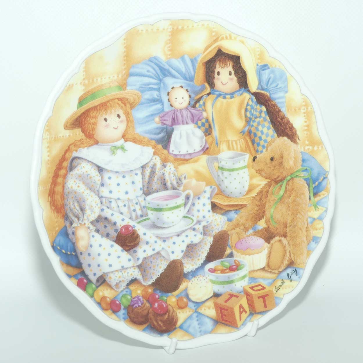 Royal Albert Bone China | Dolls and Friends series | The Tea Party plate | #2