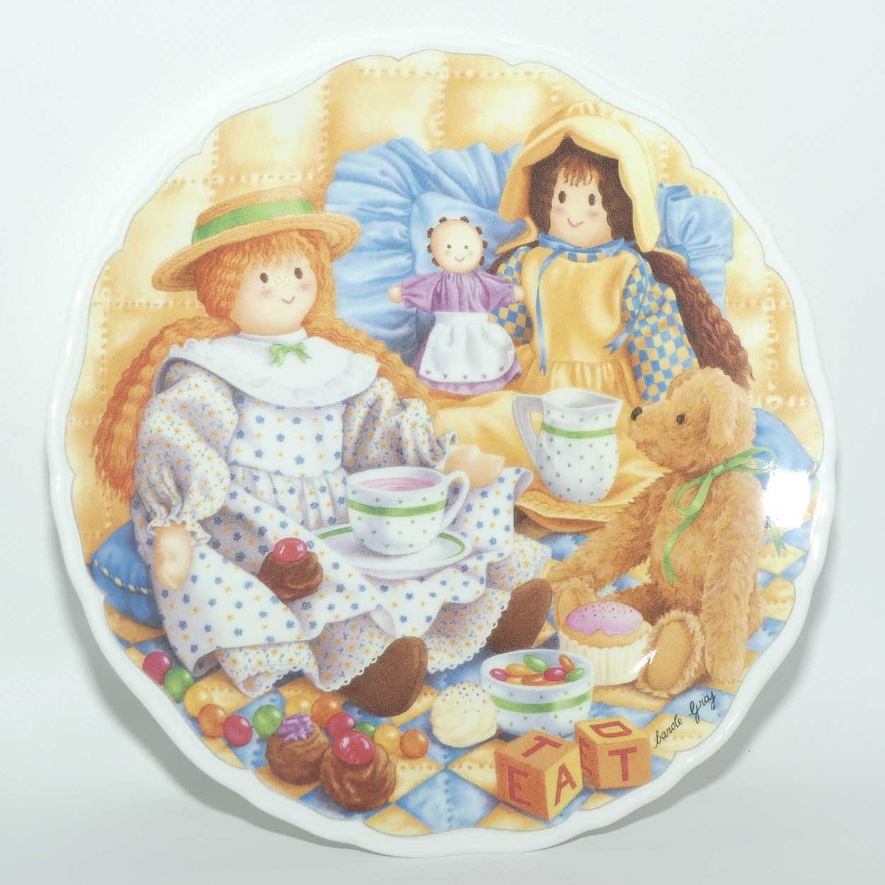 Royal Albert Bone China | Dolls and Friends series | The Tea Party plate | #2