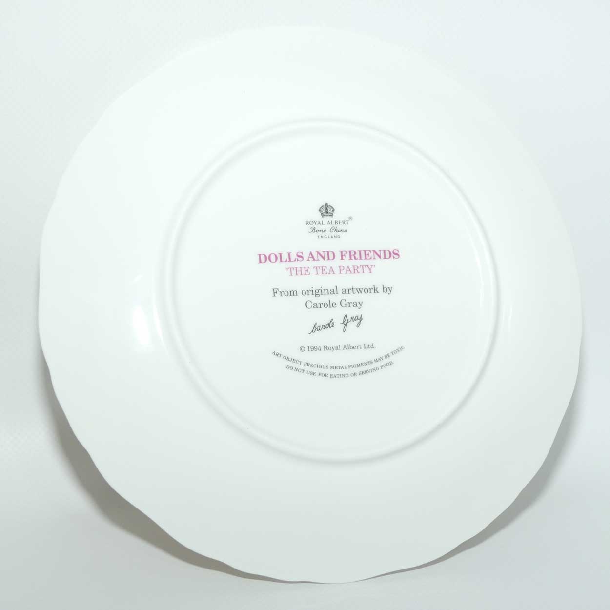 Royal Albert Bone China | Dolls and Friends series | The Tea Party plate | #2