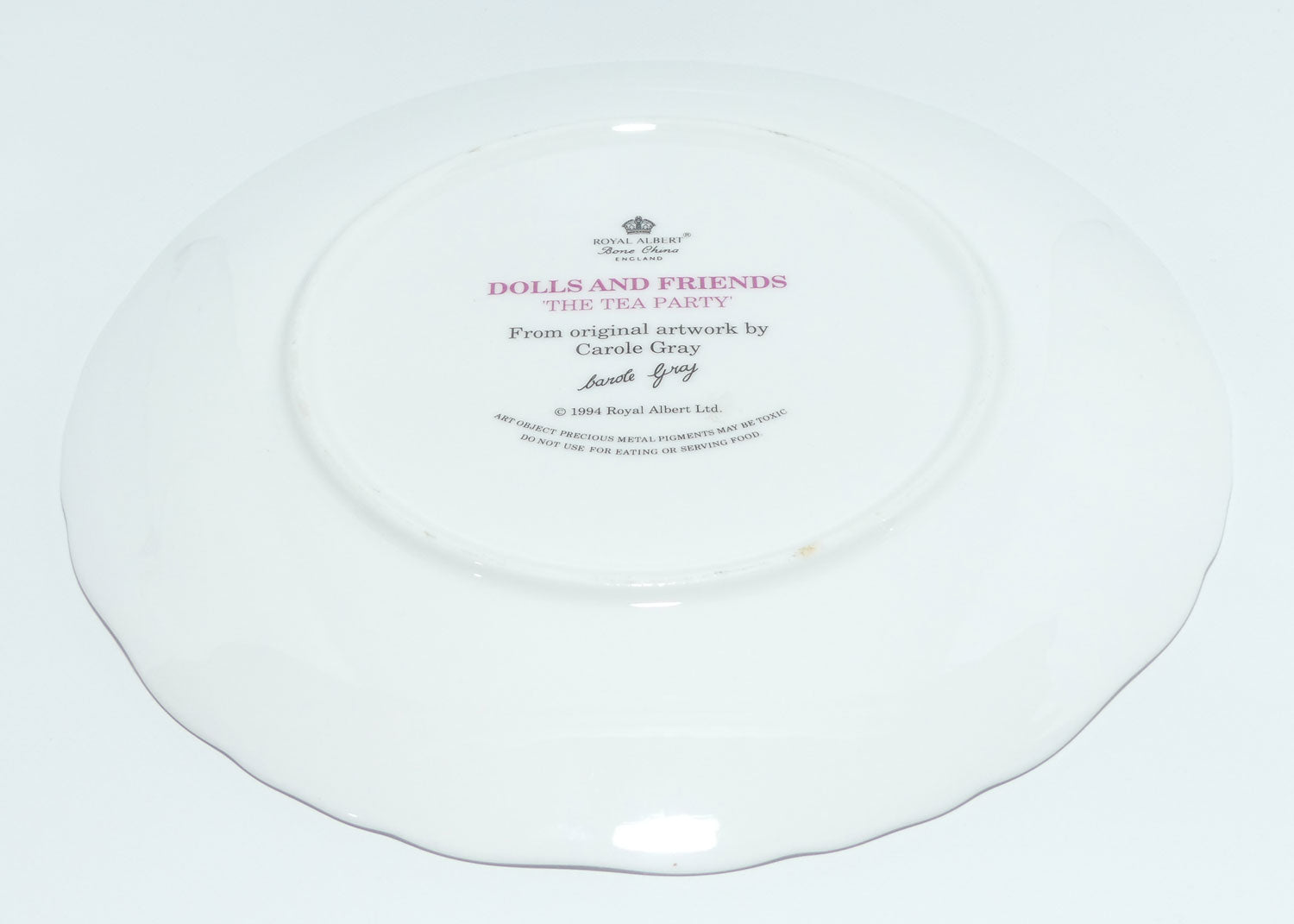 Royal Albert Bone China | Dolls and Friends series | The Tea Party plate