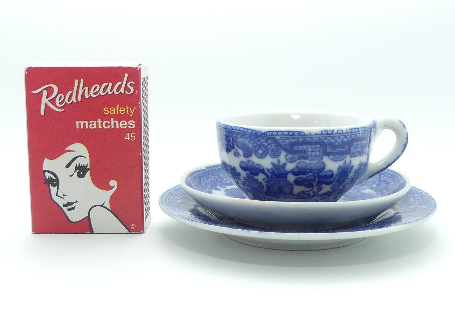 Vintage Willow Pattern Dolls House trio | Made in Japan