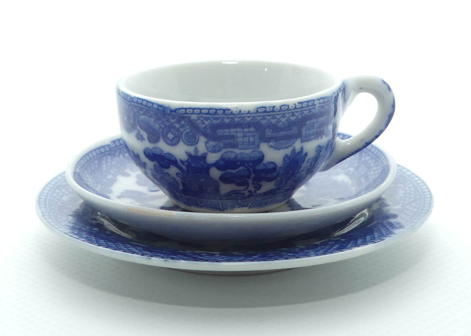 Vintage Willow Pattern Dolls House trio | Made in Japan