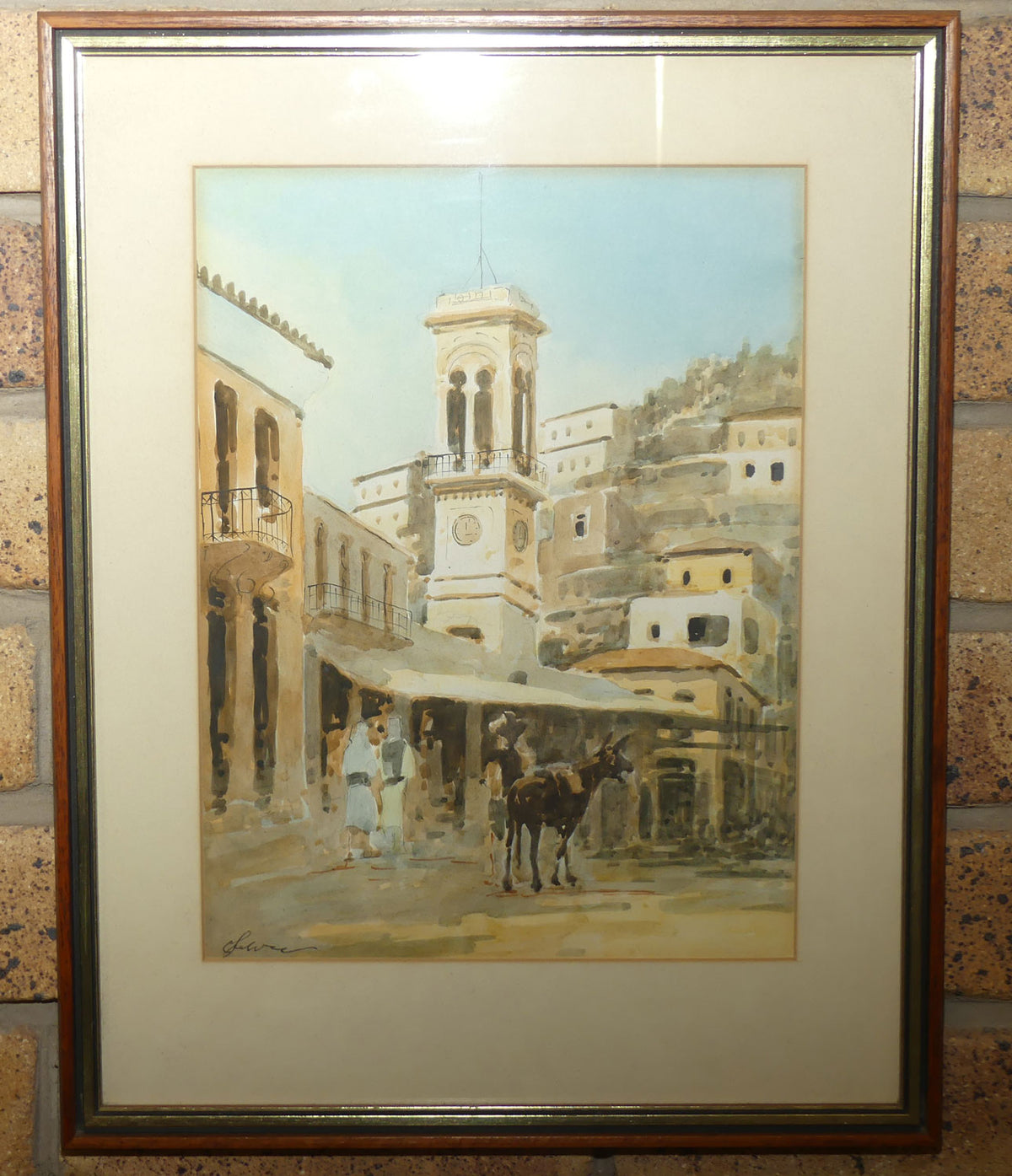 Framed Watercolour Painting | Hydra Island Greece