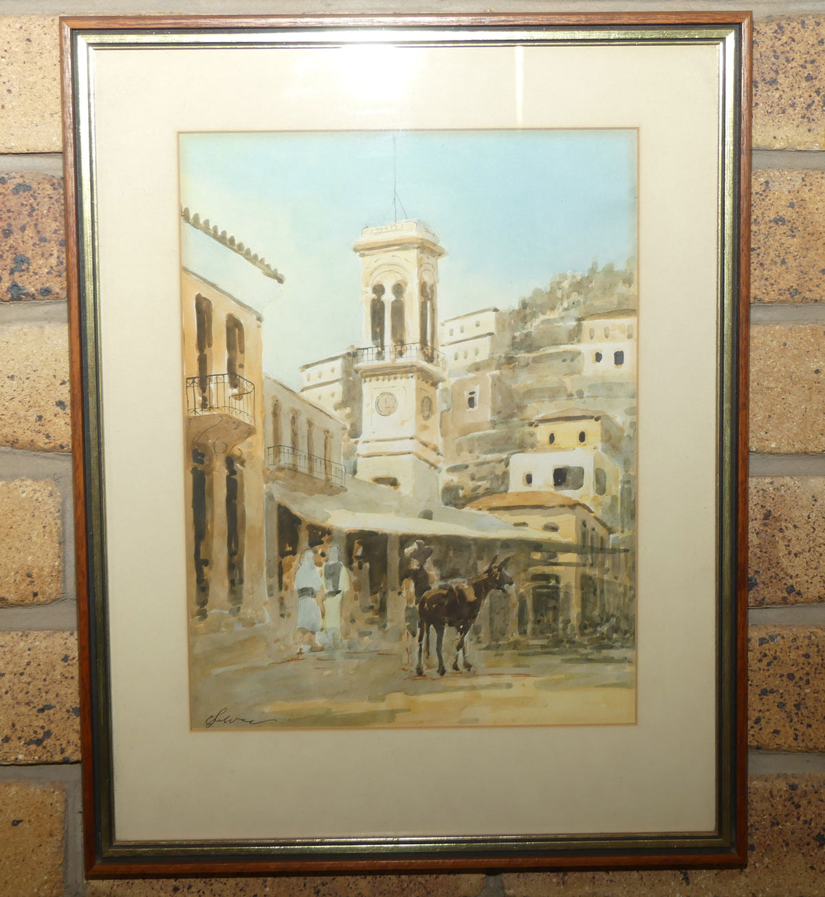 Framed Watercolour Painting | Hydra Island Greece