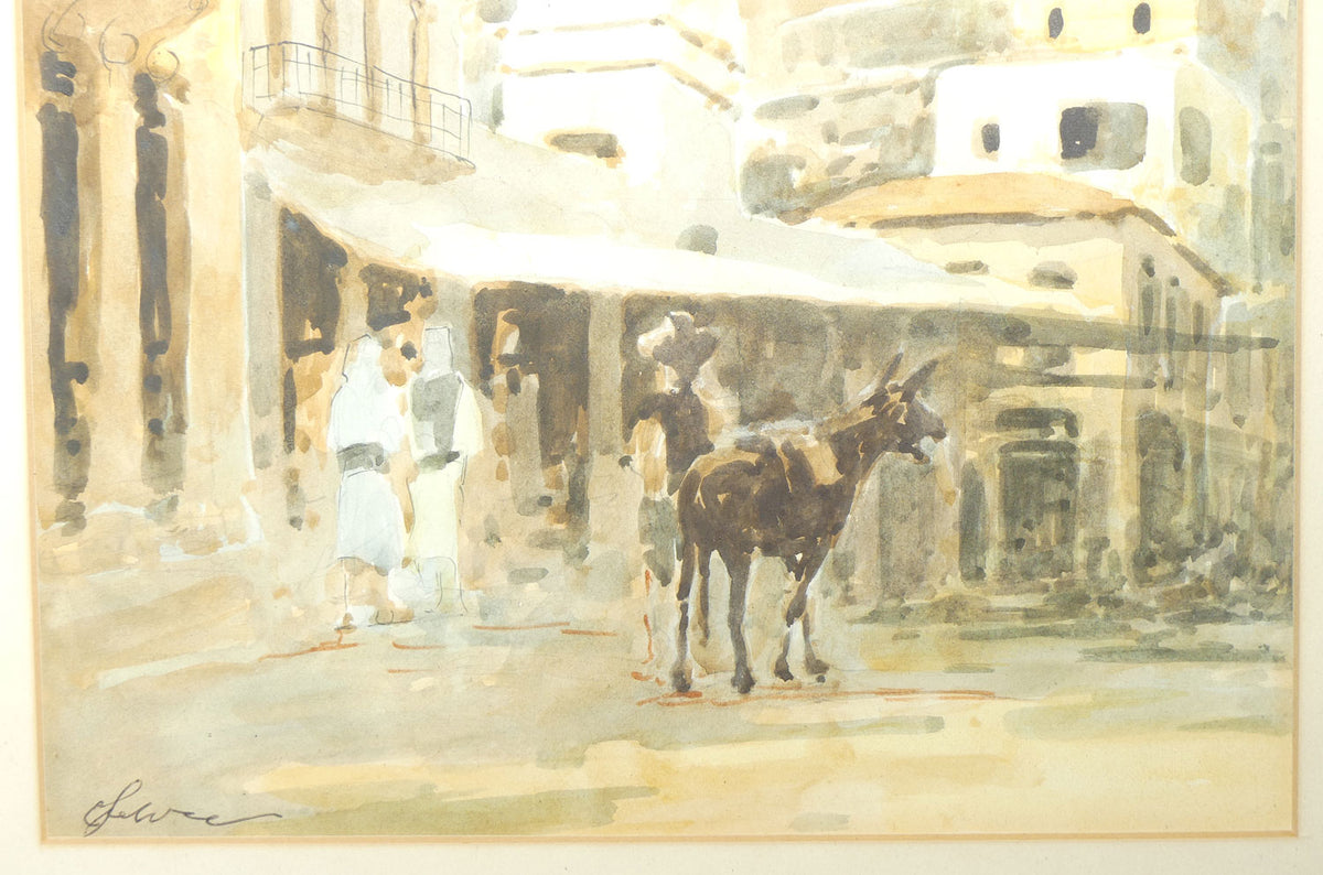 Framed Watercolour Painting | Hydra Island Greece