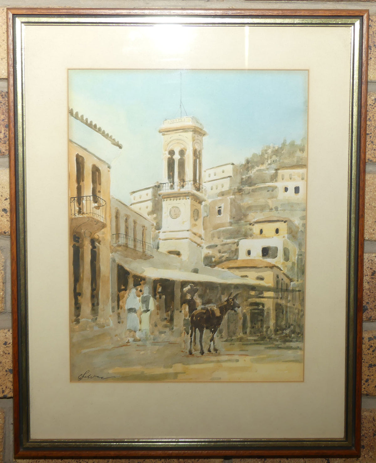 Framed Watercolour Painting | Hydra Island Greece