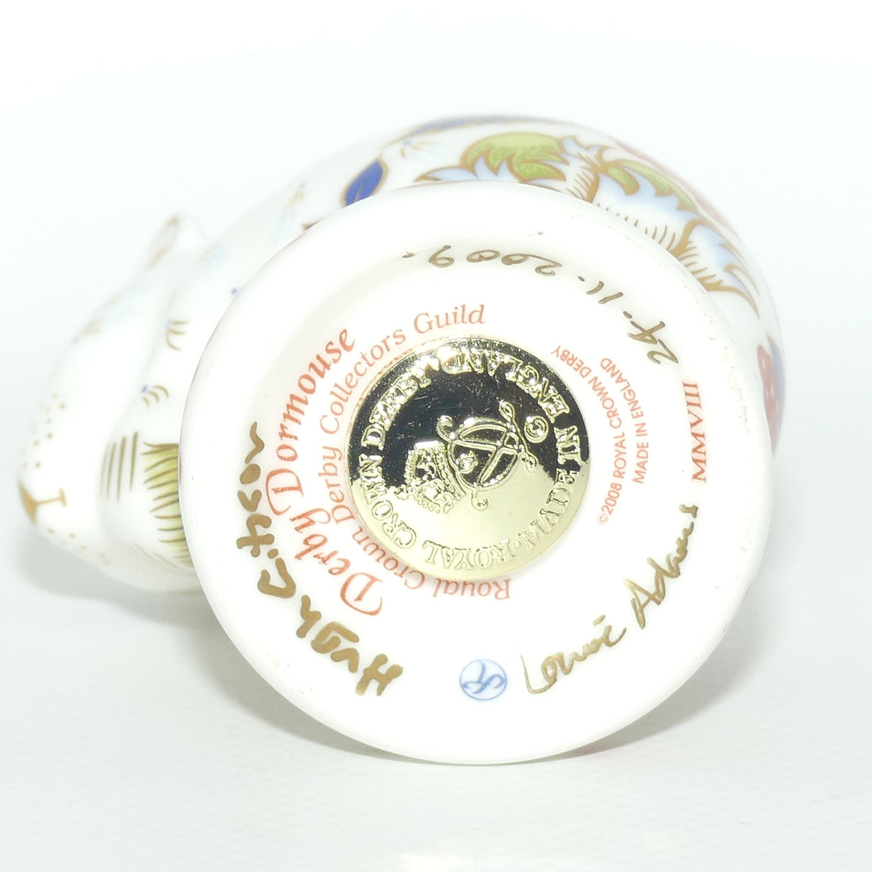 Royal Crown Derby paperweight | Derby Dormouse | # 2 | signed