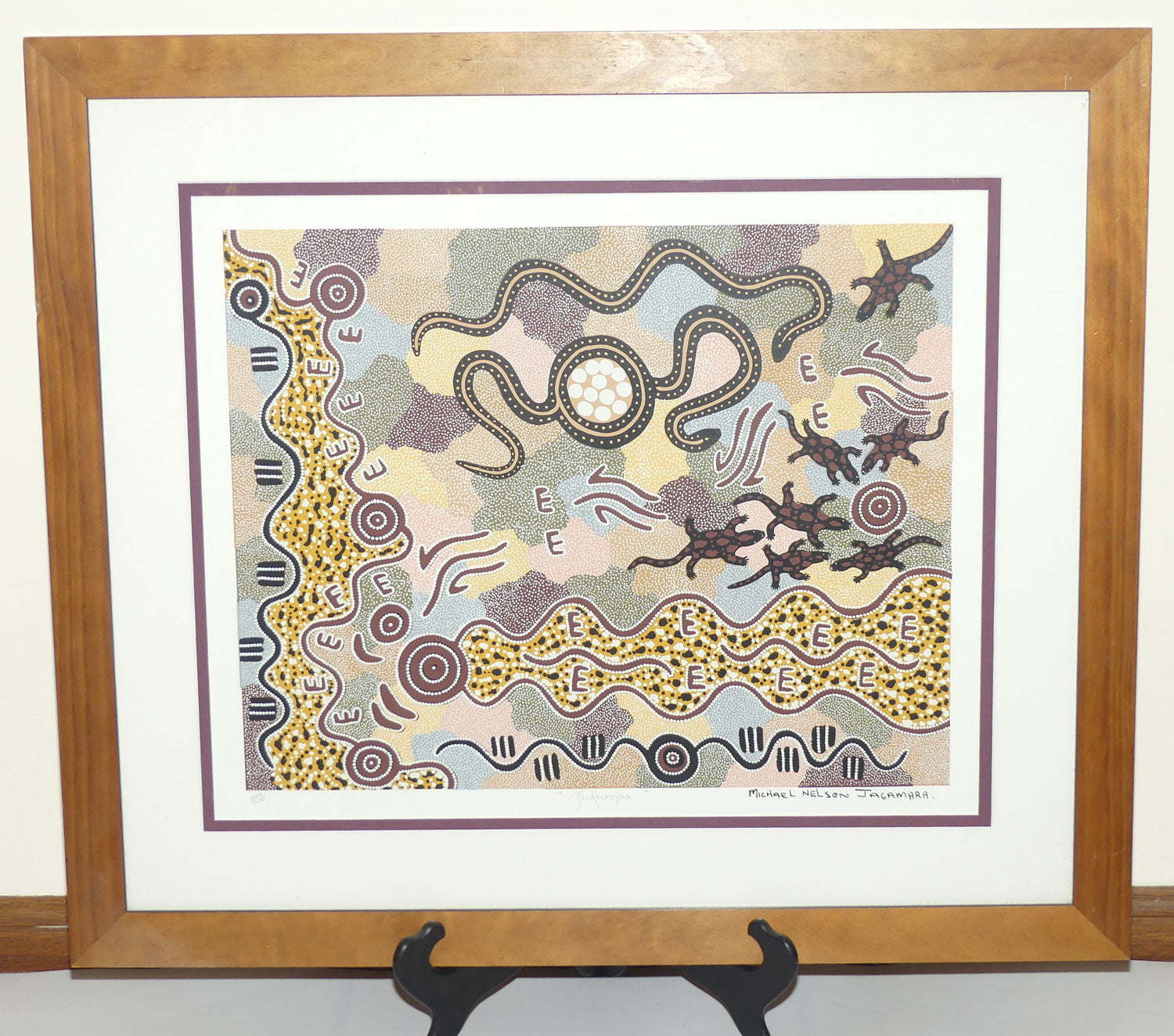 Tjukurrpa | Michael Nelson Jagamara framed Limited Edition print 444/500