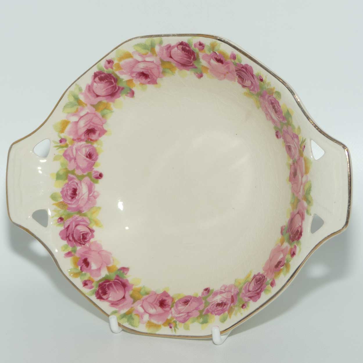 Royal Doulton Raby Rose double handle dish D5533 | #2